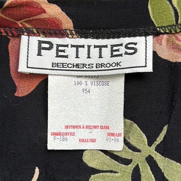 Vintage Beechers Brook Petites skirt printed autumn fall leaves 🍃 🍁 S/M - Picture 4 of 9